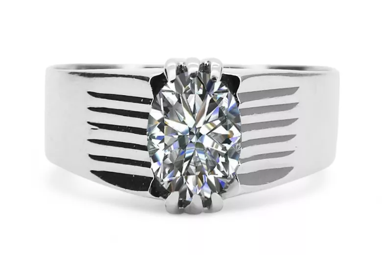 Ring Vintage style Zircon Sterling silver 925 vrc007s